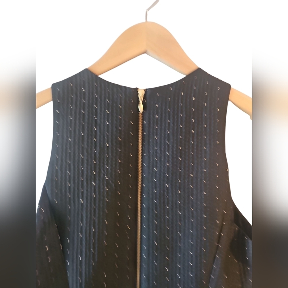 Madewell Black Gold  Nightfall Jacquard Cutout Dress 4 New - Picture 4 of 8